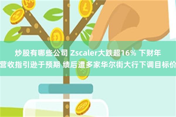 炒股有哪些公司 Zscaler大跌超16% 下财年营收指引逊于预期 绩后遭多家华尔街大行下调目标价