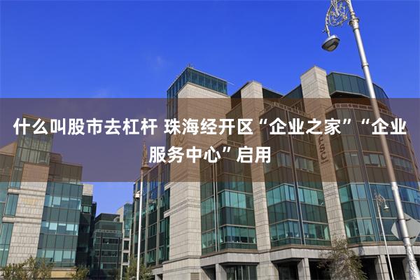 什么叫股市去杠杆 珠海经开区“企业之家”“企业服务中心”启用