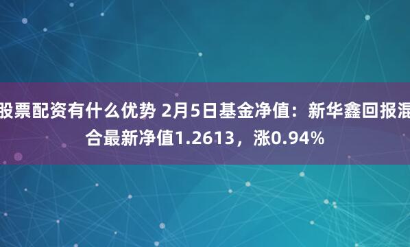 股票配资有什么优势 2月5日基金净值：新华鑫回报混合最新净值1.2613，涨0.94%