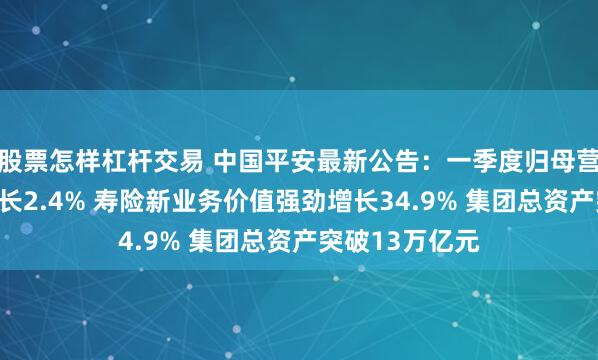 股票怎样杠杆交易 中国平安最新公告：一季度归母营运利润稳健增长2.4% 寿险新业务价值强劲增长34.9% 集团总资产突破13万亿元